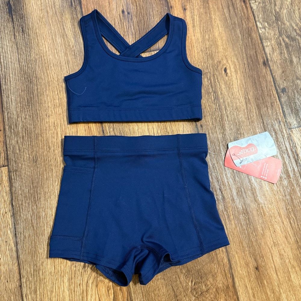 NWT - BCG Dark Blue/Navy 2 piece Sportswear- size XS (6/6X)